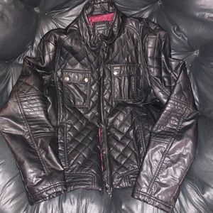 GUESS QUILTED MOTO JACKET (XL)